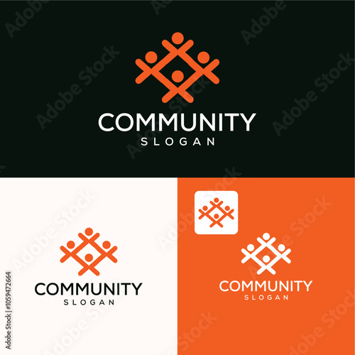 Community youth people logo design business name ideas vector editable 