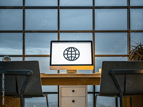 Web Browser Configuration Black Sign for Digital Security and Internet Setup photo