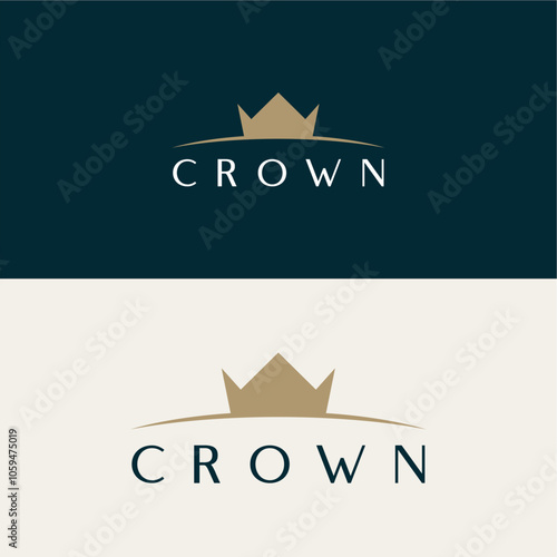Crown logo design business name ideas vector editable 
