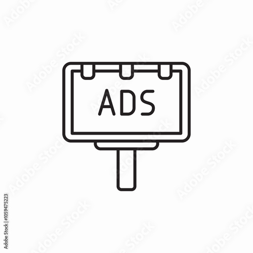 outdoor banner ad icon sign vector