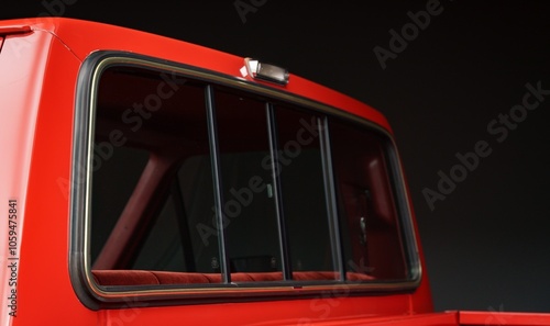 Rear window on a truck