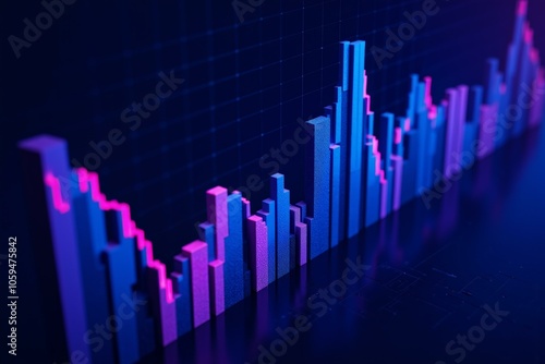 Advanced Data Analytics Visualization Showcases Financial Market Trends Highlighting Investor Sentiments and Economic Shifts photo