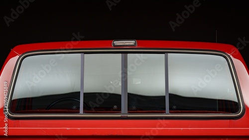 Rear window on a truck