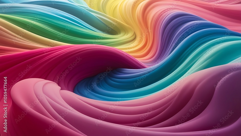 Abstract colorful curved background. Generative Ai. Abstract colorful curved background. Generative Ai.