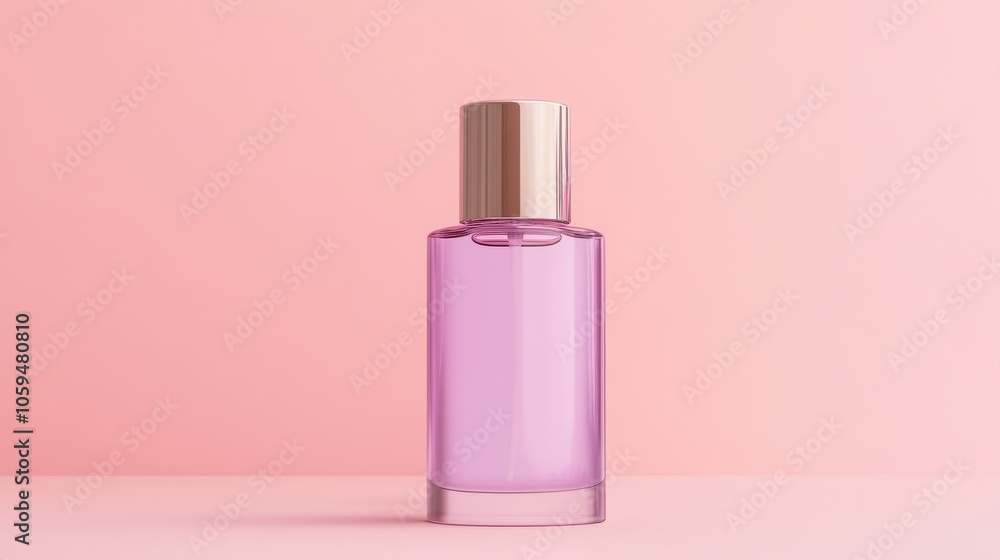 Elegant Natural Fragrance Spray on Pastel Background Elegant Natural Fragrance Spray on Pastel Background
