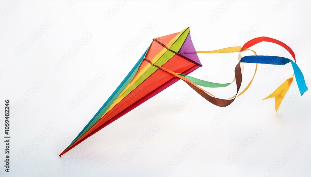Colorful kite with ribbons Colorful kite with ribbons