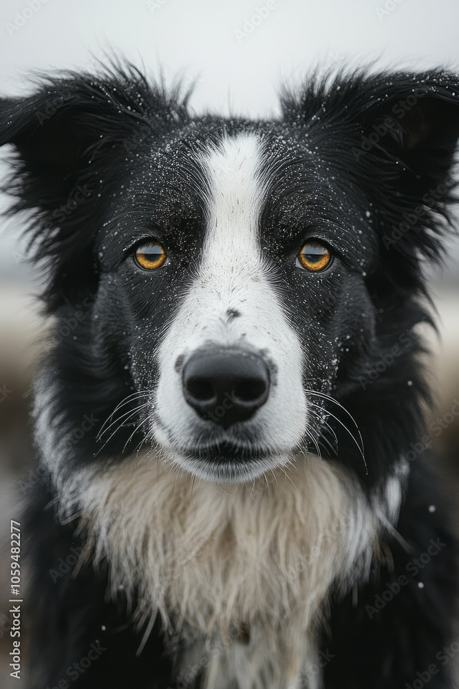 A close-up shot of a sheepdog attentively watching over a flock, with sheep in the blurred background, capturing the loyalty and essence of shepherding, A close-up shot of a sheepdog attentively watching over a flock, with sheep in the blurred background, capturing the loyalty and essence of shepherding,