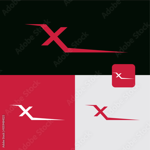 Letter x futuristic logo design business name ideas vector editable 