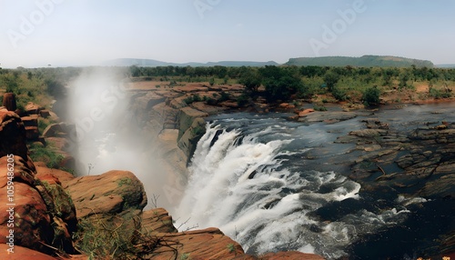 Powerful Murchison Falls in Uganda