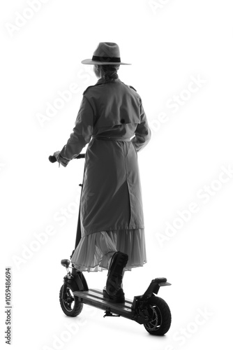 Silhouette of young woman r...