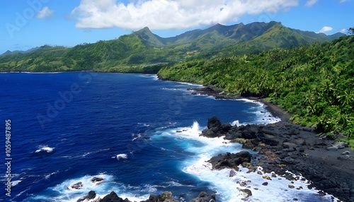 Rugged Coastline of Efate Island photo