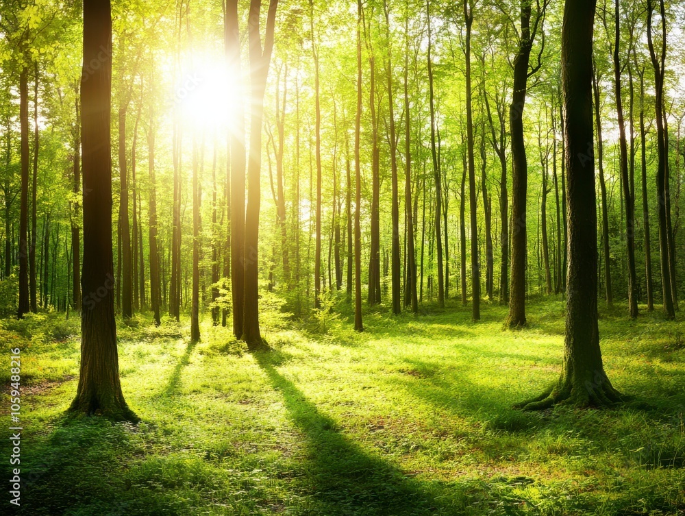 Obraz premium Sunlit Forest Path