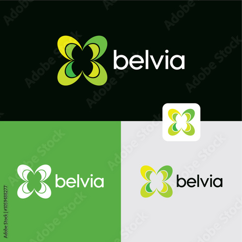 Butterfly green nature logo design business name ideas vector editable 