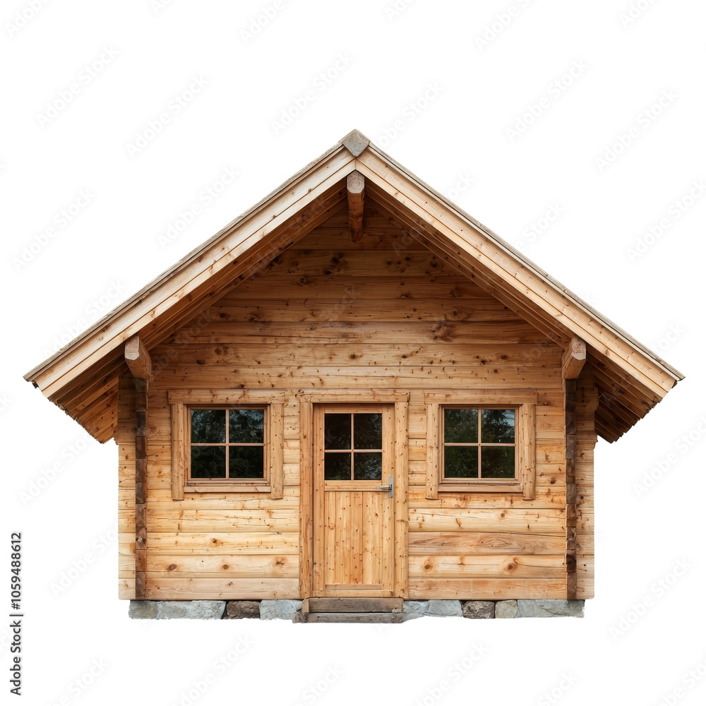 simple wooden house isolated PNG transparent background. simple wooden house isolated PNG transparent background.