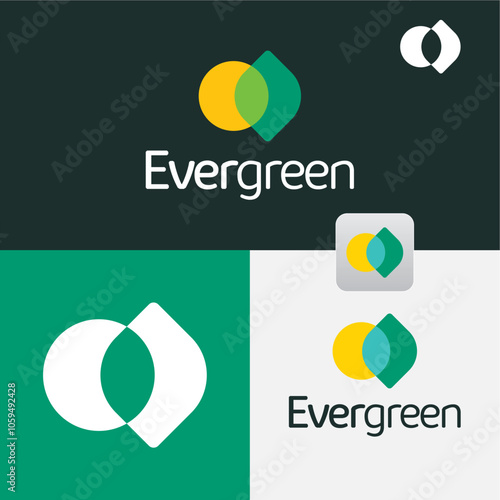 Evergreen logo design business name ideas vector editable 