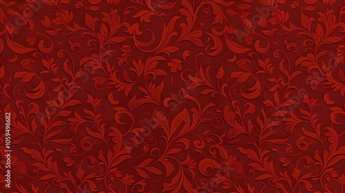 red floral background