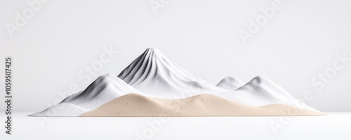 Gradient background with stippled grain. Abstract rock landscape with sand effect. Modern halftone fade illustration.