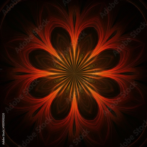 Abstract Colorful Glowy Design, Psychedelic pattern