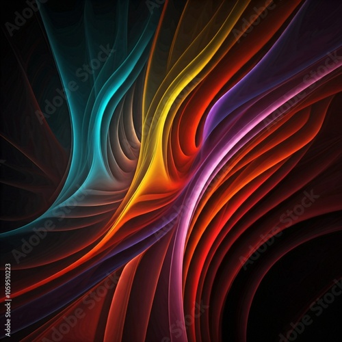 Abstract Colorful Glowy Design