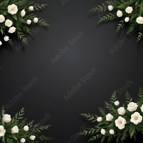 Coffin with flowers ready to get burried on a funeral photo