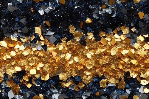 Confetti seamless pattern festive luxury background - new year party decorative copyspace backdrop