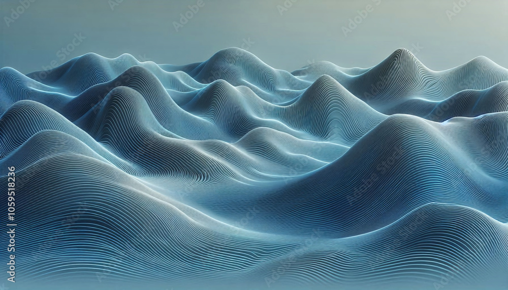 Obraz premium 3D Waveform Pattern