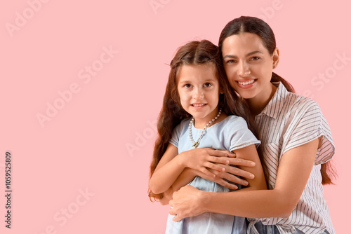 Embracing mother with her l...