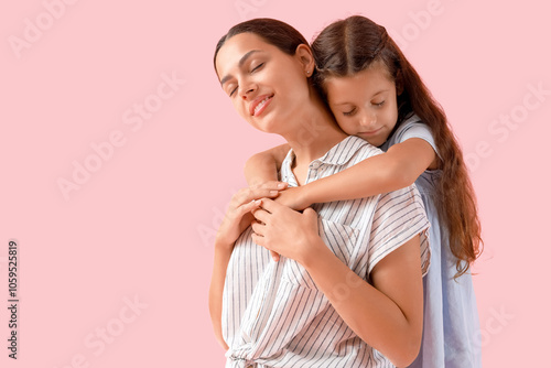 Embracing mother with her l...