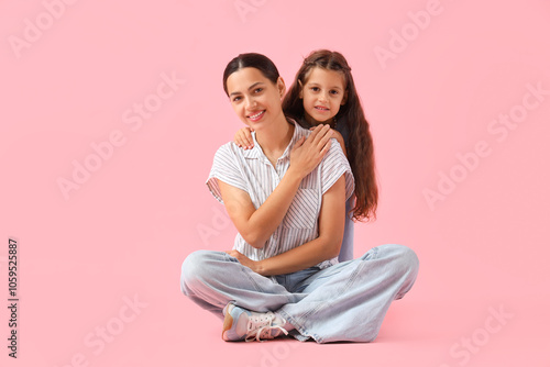Embracing mother with her l...
