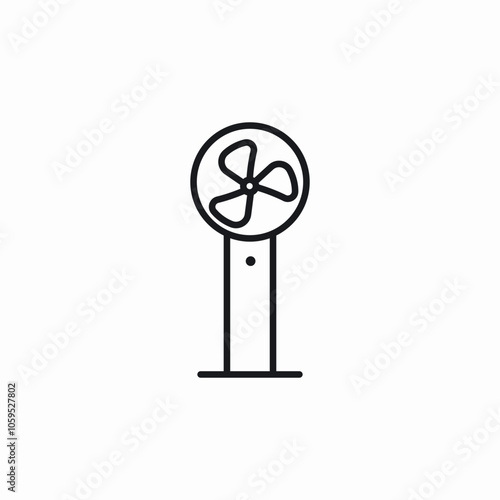 stand air fan icon sign vector