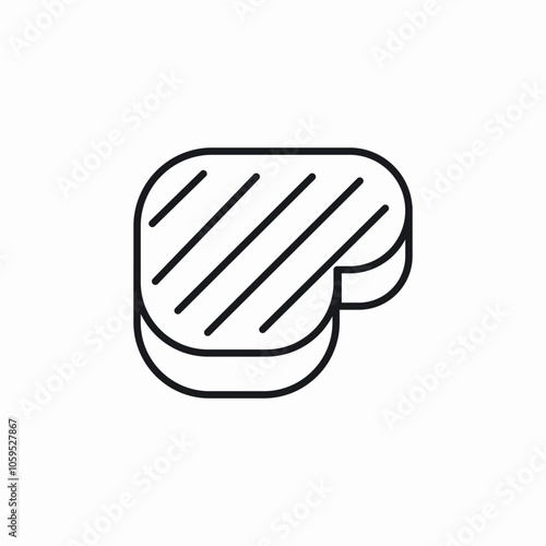 steake meat icon sign vector