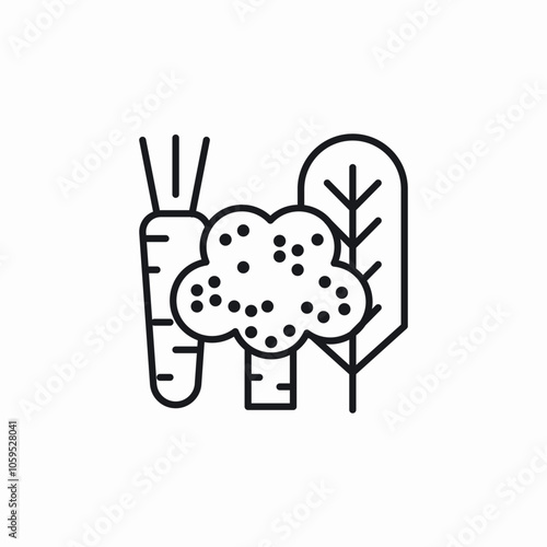 vegetables healthy food icon sign vector