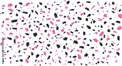 Colorful confetti. Concept for party and celebration. pink blue confetti and ribbons. festive overlay, Party streamers, serpentine, curly paper ribbons.