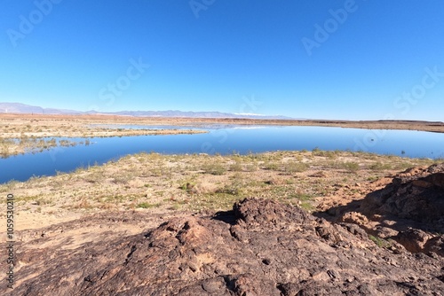 Barrage El Mansour Eddahbi, Ouarzazate Lake in Morocco photo