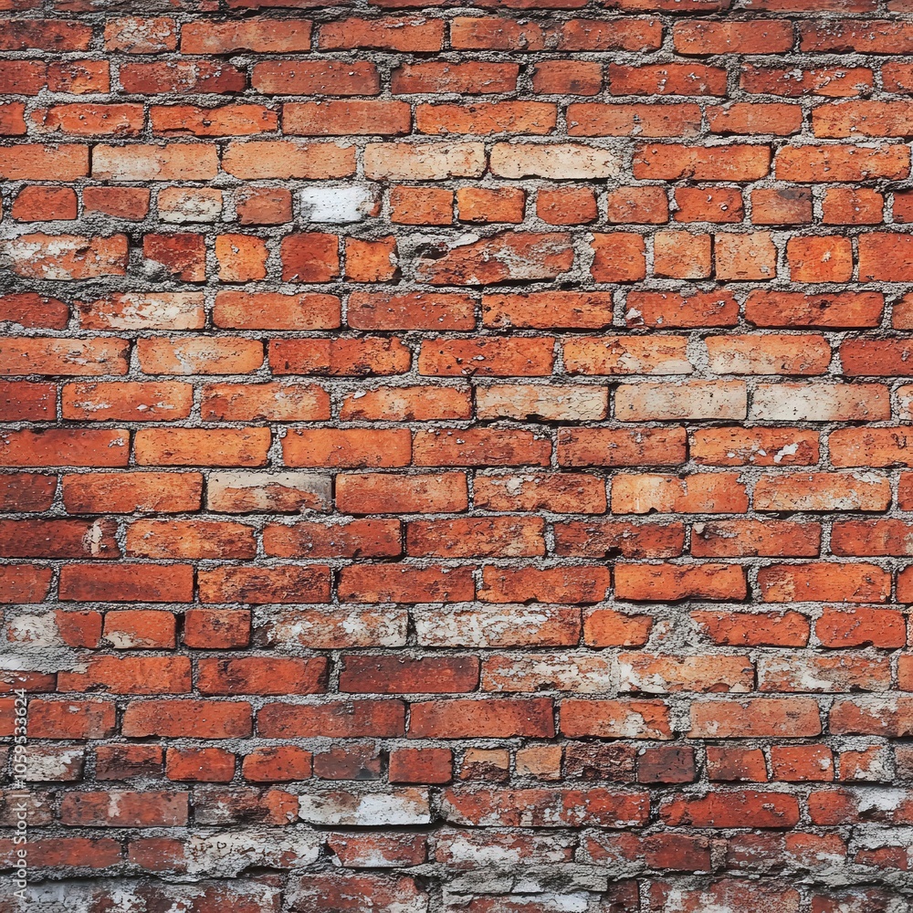 Naklejka premium Vintage Red Brick Wall Texture