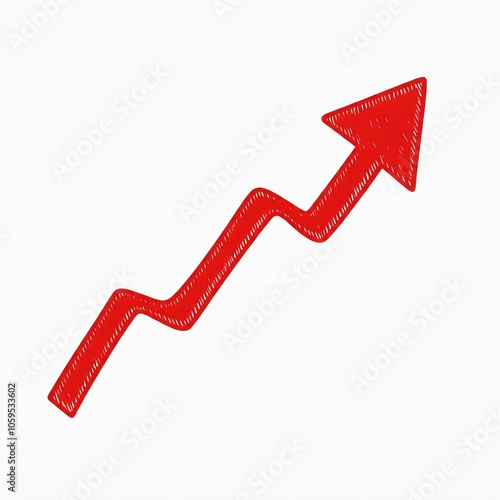 red arrow pointing upwards, stock market, bullish market