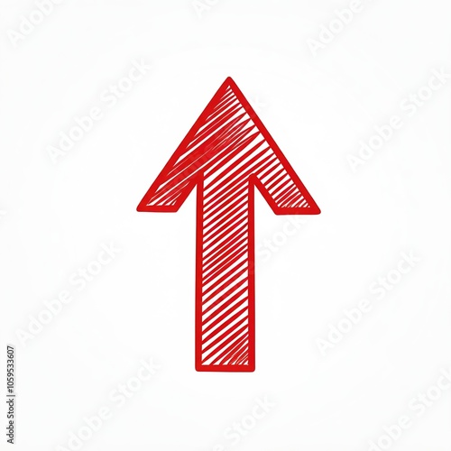 red arrow pointing upwards