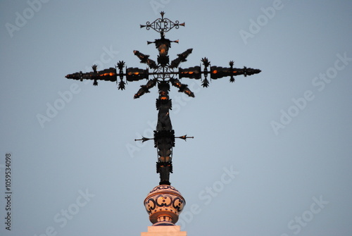 cross on the top of a church