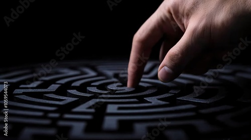 Navigating Paths in a Complex Maze photo