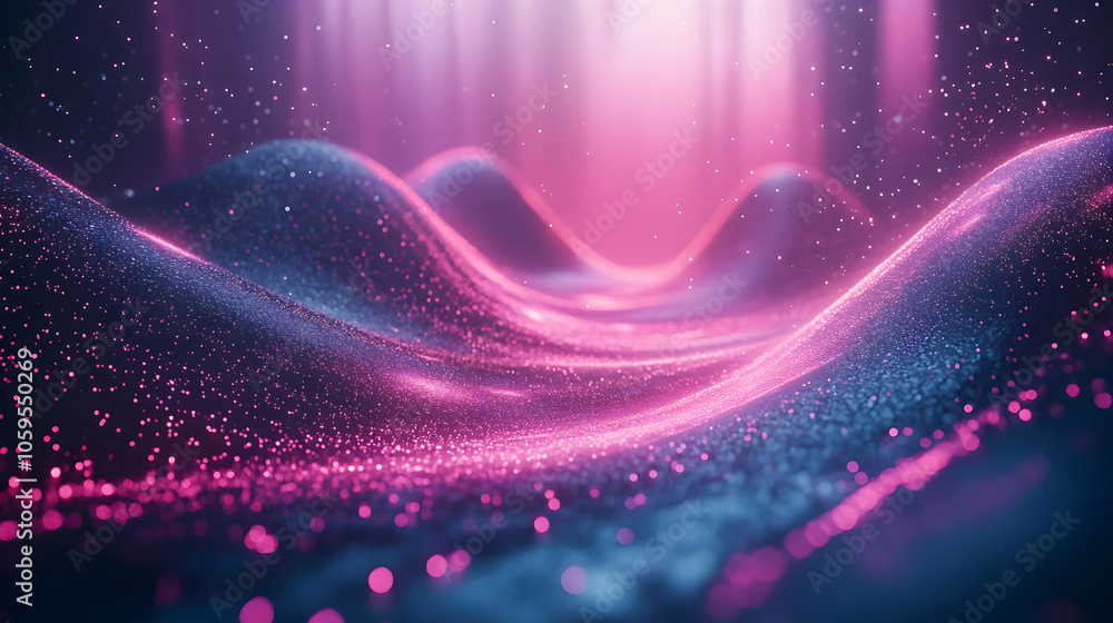 Fototapeta premium Abstract 3D Background with Pink and Blue Glow