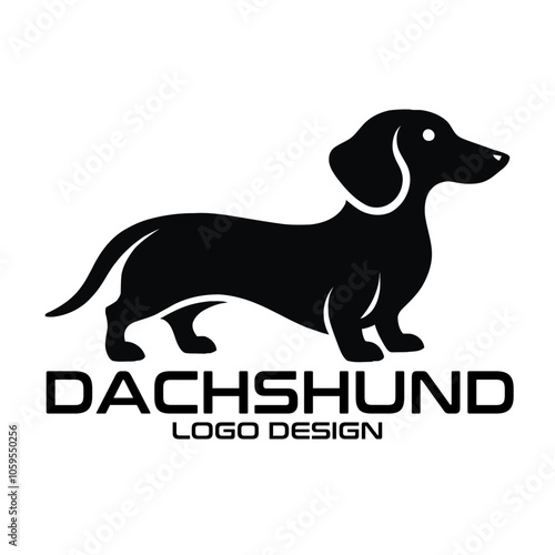 Dachshund Dog Vector Logo Design photo