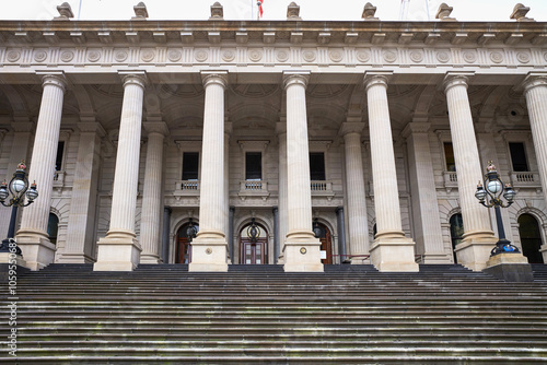 Entrance to Victorian Parliament Building photo