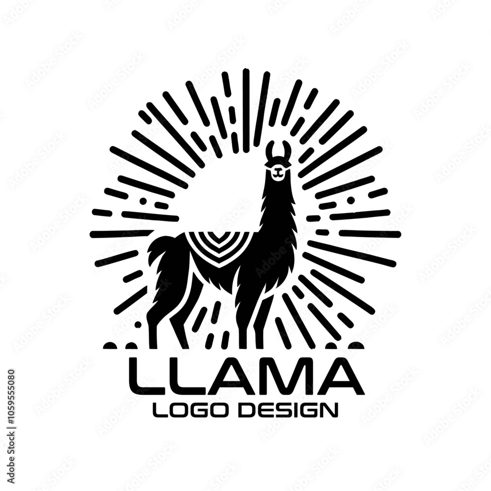 Obraz premium Llama Vector Logo Design