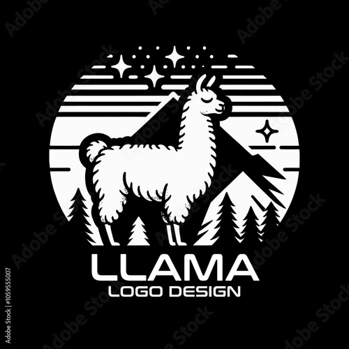 Llama Vector Logo Design  photo