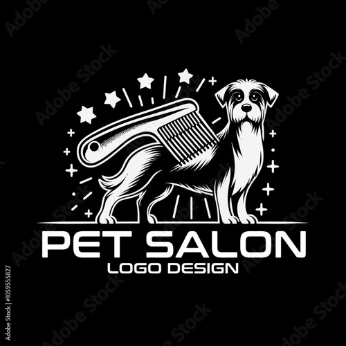 Pet Salon Vector Logo Design