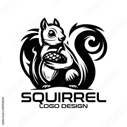 Squirrel Vector Logo Design photo