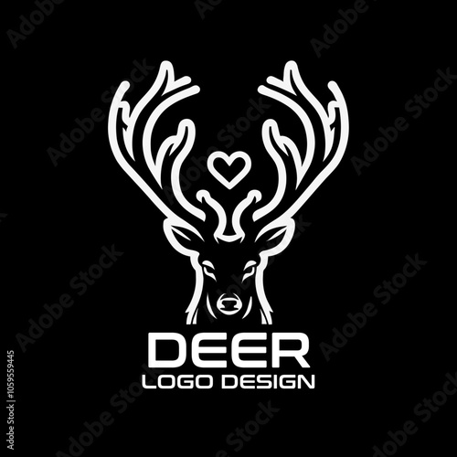 Deer Vector Logo Design photo