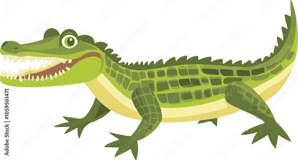 Fototapeta premium simple vector alligator clipart