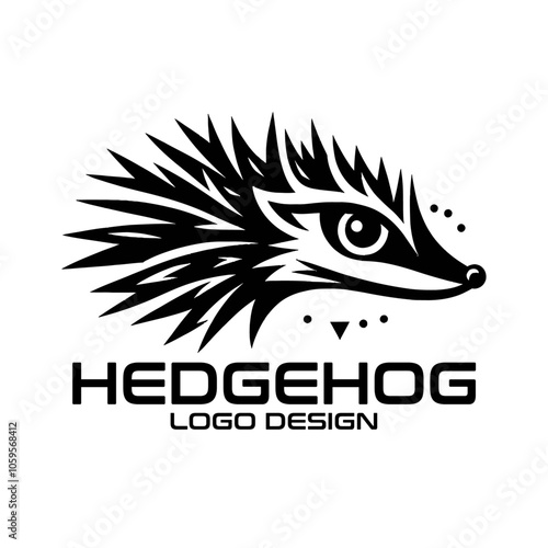 Hedgehog Vector Logo Design photo