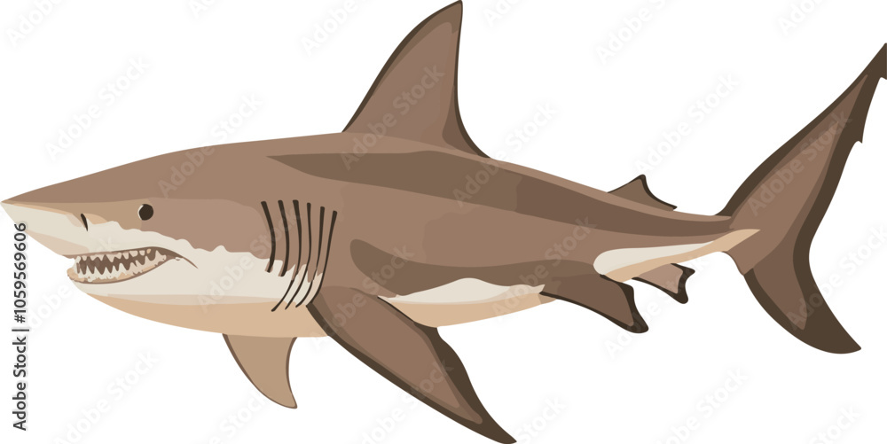 Obraz premium simple vector nurse shark clipart